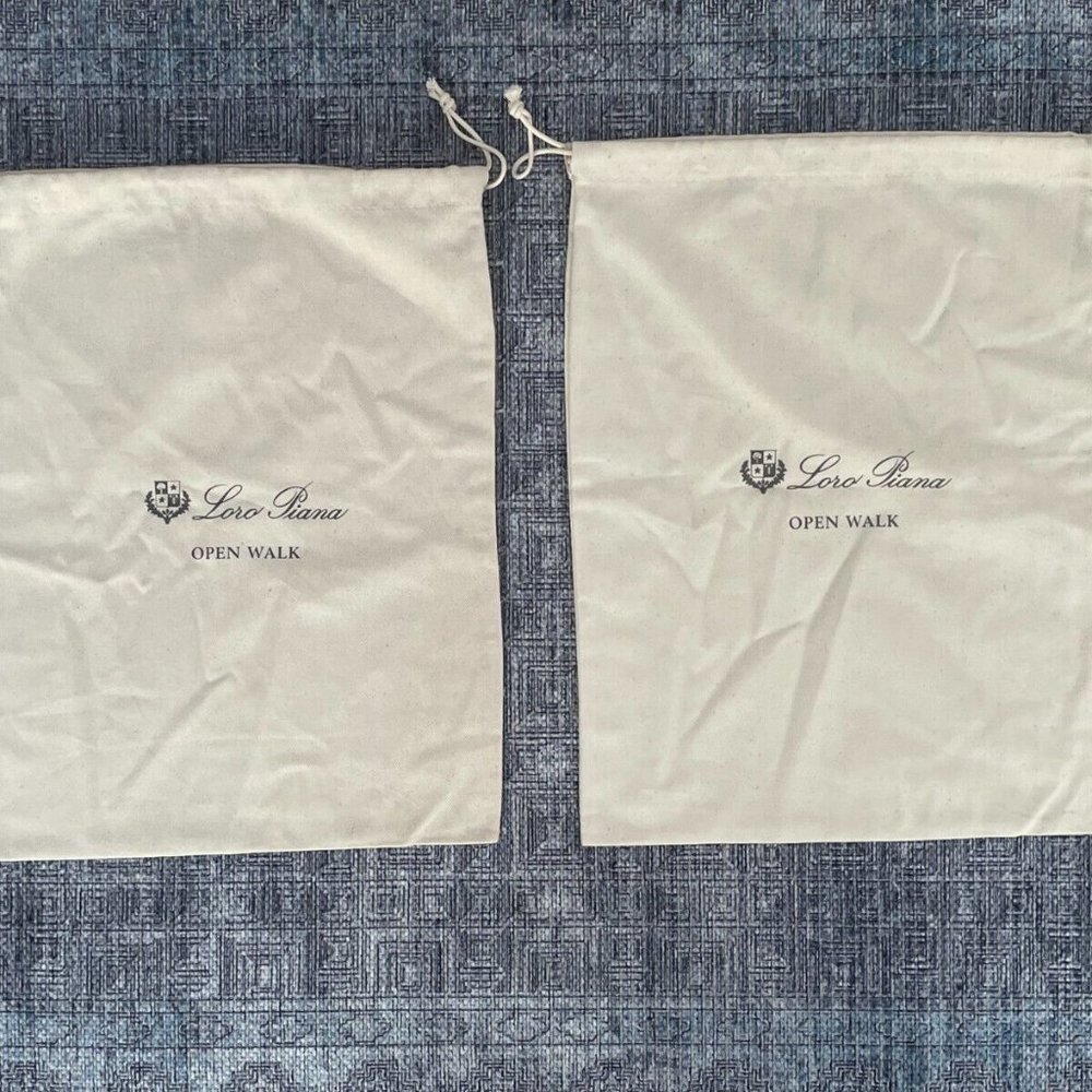 Loro Piana Open Walk Dust Bags Draw String Storage Bag Cotton Bag Made in Italy - Picture 5 of 12